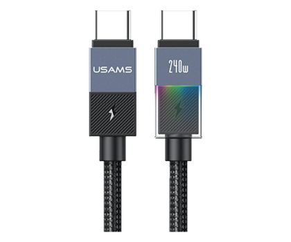 Kabel USAMS Kabel PD 240W USB-C/USB-C 1,2m stalowy